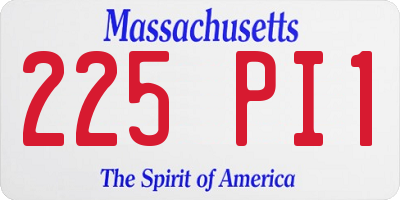 MA license plate 225PI1