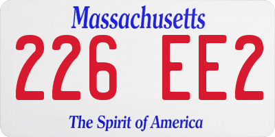 MA license plate 226EE2