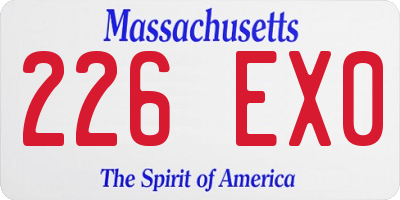 MA license plate 226EX0