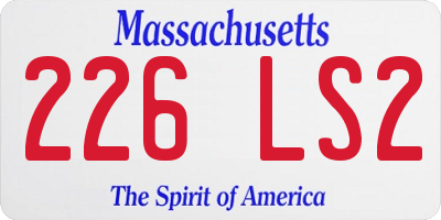 MA license plate 226LS2