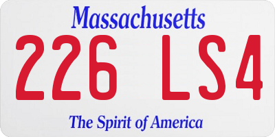 MA license plate 226LS4