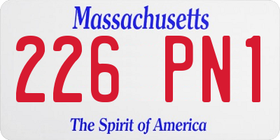 MA license plate 226PN1