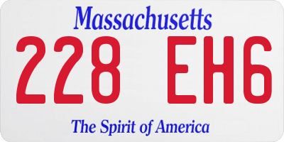 MA license plate 228EH6
