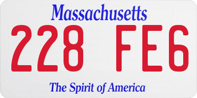 MA license plate 228FE6