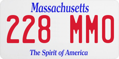 MA license plate 228MM0
