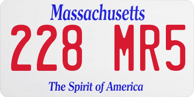 MA license plate 228MR5