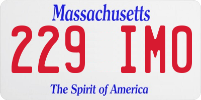 MA license plate 229IM0