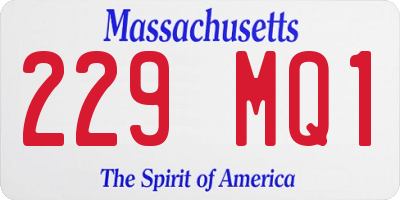 MA license plate 229MQ1