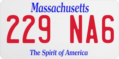 MA license plate 229NA6