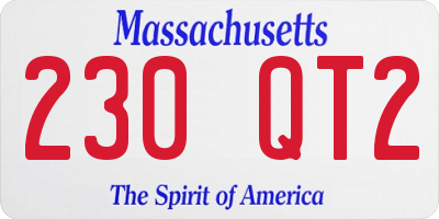 MA license plate 230QT2