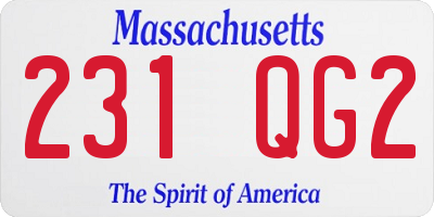MA license plate 231QG2
