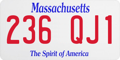 MA license plate 236QJ1