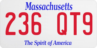 MA license plate 236QT9