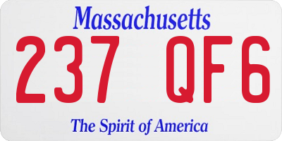 MA license plate 237QF6