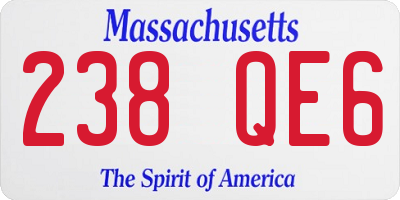 MA license plate 238QE6
