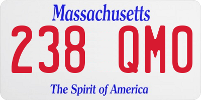MA license plate 238QM0