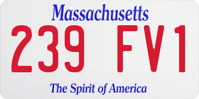 MA license plate 239FV1