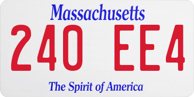 MA license plate 240EE4
