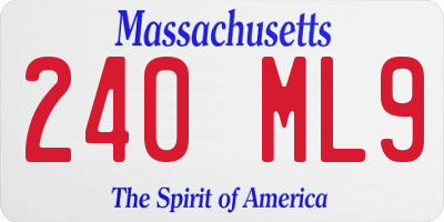 MA license plate 240ML9
