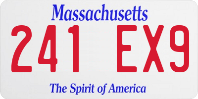 MA license plate 241EX9