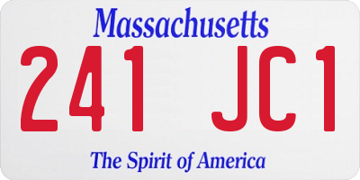 MA license plate 241JC1