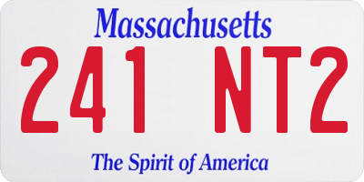 MA license plate 241NT2