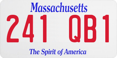 MA license plate 241QB1
