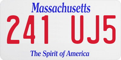 MA license plate 241UJ5