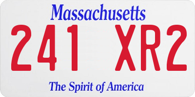 MA license plate 241XR2