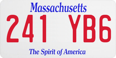 MA license plate 241YB6