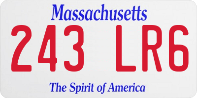 MA license plate 243LR6