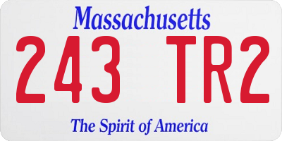 MA license plate 243TR2