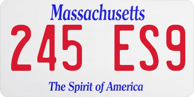 MA license plate 245ES9
