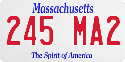 MA license plate 245MA2