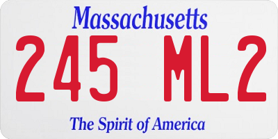 MA license plate 245ML2