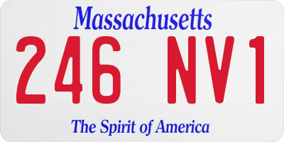 MA license plate 246NV1