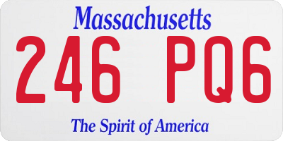 MA license plate 246PQ6