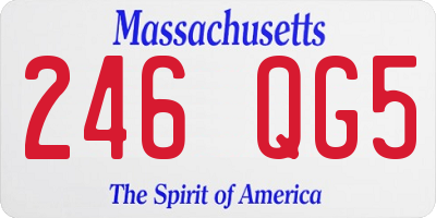 MA license plate 246QG5