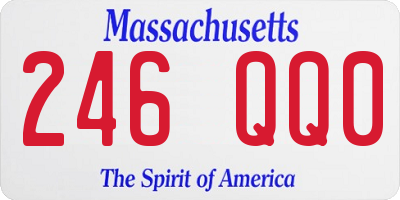 MA license plate 246QQ0
