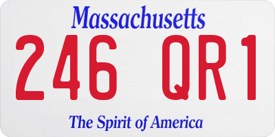 MA license plate 246QR1