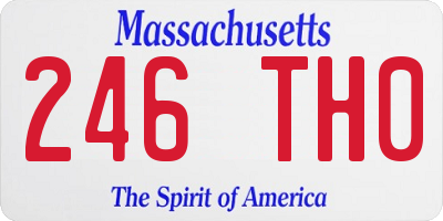 MA license plate 246TH0