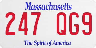 MA license plate 247QG9