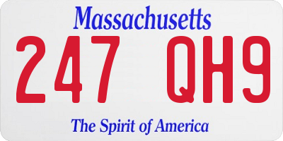MA license plate 247QH9