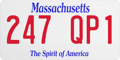 MA license plate 247QP1