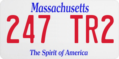 MA license plate 247TR2