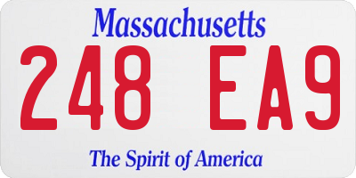 MA license plate 248EA9
