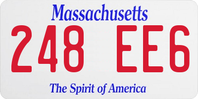 MA license plate 248EE6