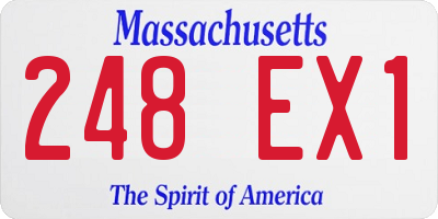 MA license plate 248EX1