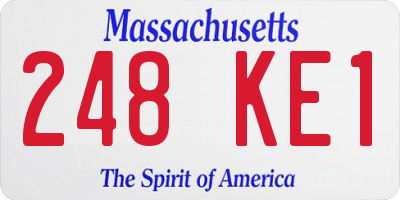 MA license plate 248KE1