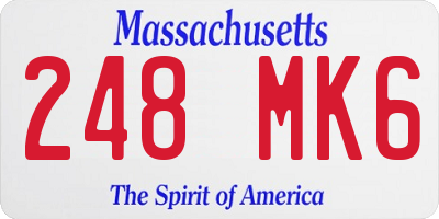 MA license plate 248MK6